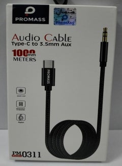 Buy Type-C To 3.5mm Audio Cable Black in Saudi Arabia
