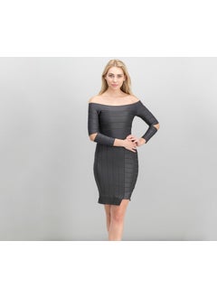 اشتري Women Off,the,Shoulder Sheath Dress, Graphite في الامارات