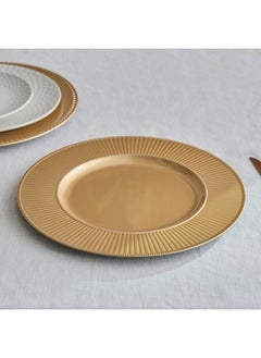 Buy Naz Stripe Charger Plate 33 x 2 x 33 cm in Saudi Arabia