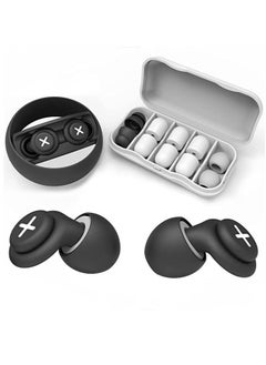 اشتري Noise Reduction Ear Plugs-40 dB Noise Cancelling Reusable Hearing Protection in Flexible Silicone for Sleeping Traveling Concerts Work & Swimming 3 Wearing Styles Black في الامارات