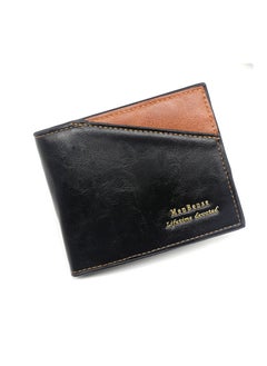 Buy Men's Wallet Short Wallet Card Holder Id Bag 12*9.5*1.5cm in Saudi Arabia