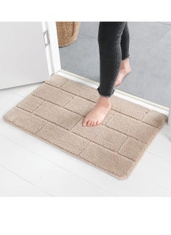 اشتري TYCOM Bathroom Rugs Bath Mat, 50x80cm, Non-Slip Fluffy Soft Plush Microfiber Shower Carpet Rug, Machine Washable Quick Dry Ultra Bath Mats for Tub, Bathroom and Shower - Brick Beige في الامارات