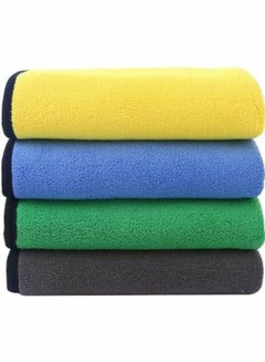 اشتري Cleaning Microfiber Towels for Cars Drying Cloth Pack of 4 في الامارات