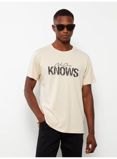 Buy Crew Neck Short Sleeve Printed Men's T-shirt in Egypt