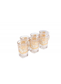 Buy 6 Pcs Tea Cup Set With Golden Design in Saudi Arabia