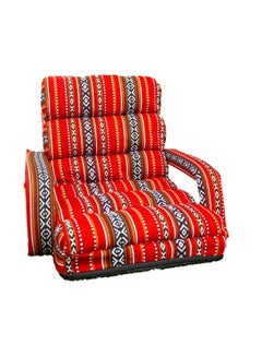 اشتري كرسي ارضي احمر بذراعين للتخييم والرحلات قابل للطي بعدة درجات في السعودية