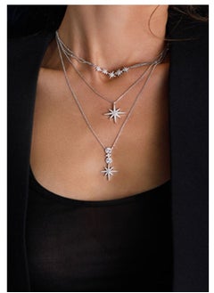 Buy Compact meteor and circle adjustable necklace in UAE