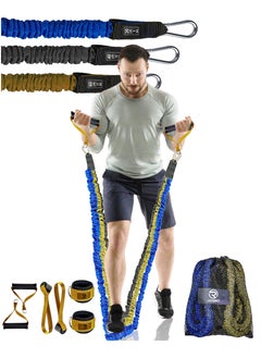 اشتري Resistance Bands Set, Exercise Bands with Handles, Door Anchors, Legs Ankle Straps for Resistance Training, Physical Therapy - Power Bands with Carry Bag - Workout Bands for Home Workout في الامارات