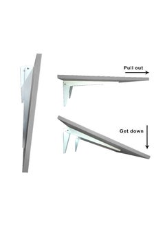 اشتري 2 Pieces Folding Shelf Bracket 40cm White في مصر