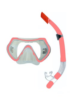 اشتري Mask and Snorkel Set Anti-Fog and Impact Resistant Tempered Glass Diving Swimming Goggles Mask Dry Snorkel Tube Set for Adults في الامارات