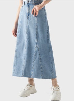 Buy Pocket Detail Denim Skirt in Saudi Arabia