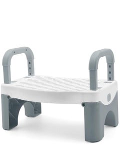Buy Folding Step Stool for Kids, Child Potty Training Step Stool with Adjustable Armrest, Toddler Non-slip Stool for Bathroom Sink, Toilet, Kitchen(Grey) in Saudi Arabia