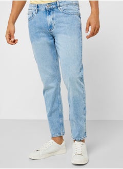 Buy Light Wash Straight Jeans in Saudi Arabia