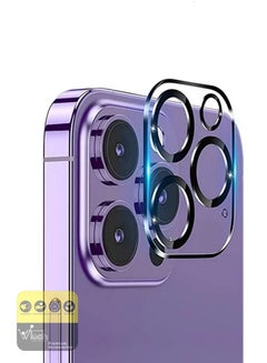 Buy Premium Camera Lens Protector Shield For Apple iPhone 15 Pro 2023 Clear/Black in Saudi Arabia