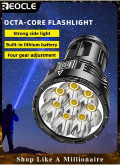 Buy Rechargeable LED Flashlights Powerful Torch with High Lumens & High Power & 5 Modes & IPX7 Waterproof & Long Lasting Powerful Handheld Flashlight for Camping Emergencies in UAE