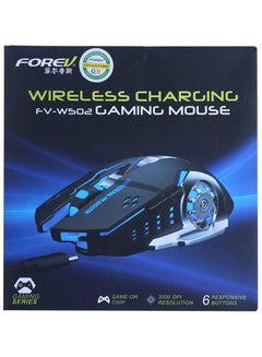 Buy MOUSE FOREV/MODEL:FV-W502 WIRELESS 2.4G / 20 M / 7 COLOR BACKLIGHT / 3200 dPI/GAMING/CHARGABLE/BLACK & WHITE in Saudi Arabia