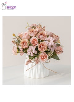 Buy Artificial Flower Bouquet Vases, High Appearance Level Creative Gift Home Decor in Saudi Arabia