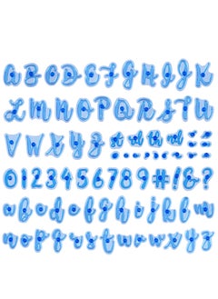 اشتري Alphabet Number Cake Stamp, 83 Pcs Fun Upper and Lower Case Alphabet Stamp Set, Fondant Letter Cutters, DIY Letter Number Cake Mold for Cake Decorating DIY Sugar Cake Tools في السعودية