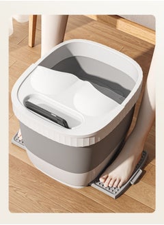 Buy Foldable Footbath Basin,Portable Foot Soaking Tub SPA Massage Basin With Footstool And Cover,For Pedicure Massage in UAE