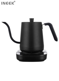 Buy Electric Gooseneck Kettle Temperature Control, Quick Heating Pour Over Electric Kettle for Coffee Milk and Tea, Hot Water Kettles for Home, Fast Boil, 100% Stainless Steel Inner, 0.8L, 1000W (Black) in Saudi Arabia