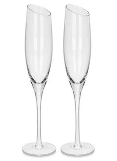 Buy 2-Piece Champagne Glass Set 190ml in UAE