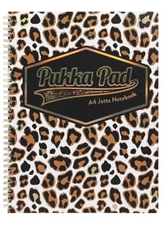 اشتري A4 Size Wirebound Notebook 160 Pages Leopard Print Cover في الامارات