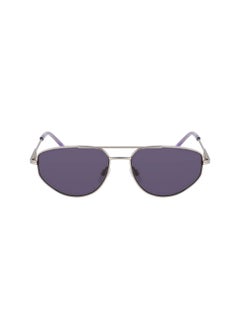 اشتري FULL RIM METAL AVIATOR DKNY SUN DK117S  5715 (045) SATIN SILVER/KIWI في الامارات