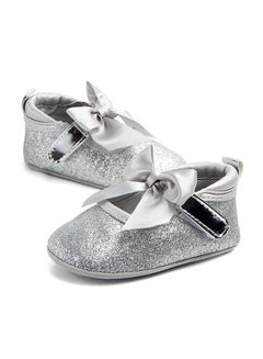Buy Baby Leather Shoes-Silver in Saudi Arabia