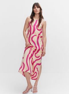 Buy Printed Cut Out Detail Dress in UAE