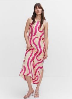 Buy Printed Cut Out Detail Dress in UAE