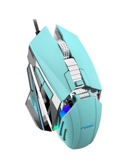 اشتري Forev FV-507 Gaming Mouse – Adjustable Weight for the Best Control – 1 Wheel & 6 Buttons – Up to 7200 DPI – 7 Selectable RGB modes – Durable Metal Base Plate for PC Computer (Green) في مصر