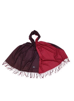 Buy Sky Cashmere Shawl for Women Dark Wine Red Wrap Shawl 2 Tone Solid Colors in UAE