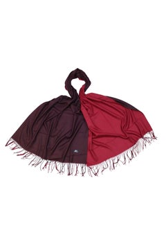 Buy Sky Cashmere Shawl for Women Dark Wine Red Wrap Shawl 2 Tone Solid Colors in UAE