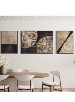Buy Circle Dimension Brown Canvas Framed Wall Art in UAE