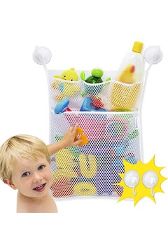Buy Tub Cubby Baby Bath Toy Storage for Bath Tub Toys 18 To13 Inch Hanging Bath Toy Holder with Suction Adhesive Hooks and 3 Extra Pockets For Soaps Shampoos Mold Resistant Quick Dry Mesh in Saudi Arabia
