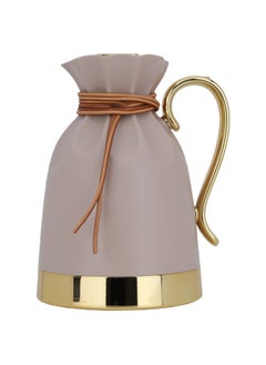 Buy Everestbilqis Light Brown Bilqis Thermos With Gold 1 Liter in UAE