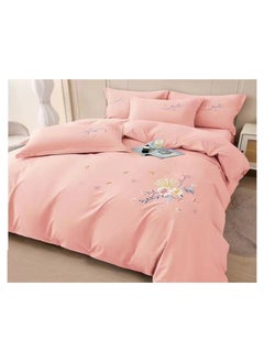 اشتري COMFY 6 PC PREMIUM SOFT & COMFORTABLE EMBROIDERED COTTON KING SIZE PINK COMFORTER SET في الامارات