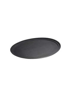 Buy Non Slip Plastic Slip Tray Oval Black 50x63 cm in UAE