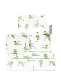 Buy Yoga Wrapping Paper 6 Sheet Of Gift Wrap With Tags Yoga Frogs Birthday Wrapping Paper For Her Yoga Poses For Men Women Recyclable in UAE