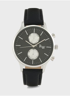 Buy Subdial Analog Leather Strap Watch in Saudi Arabia