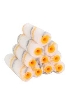 Buy Brush Roll Set -10 Piece 4inch- High-Absorption Lint-Free Roller Covers for Smooth and Textured Surfaces-Reusable Paint Refills for Wall Ceiling Furniture Painting DIY and Home Improvement in Saudi Arabia