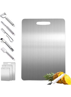 Buy 304 Stainless Steel Cutting Boards for Kitchen, With Peeling Knife Set Perfect for Various Cooking Tasks. (15.5 * 11 inches) in UAE