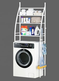 Buy 3-Shelf Washing Machine Storage Rack White 175 X 47 X 68 cm in Saudi Arabia