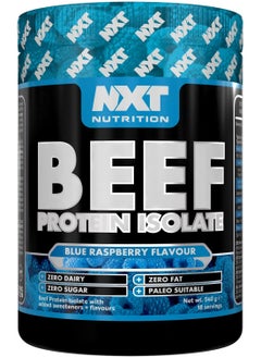 Buy NXT Beef Protein Isolate 540g - High Protein Powder in Natural Amino Acids - Paleo, Keto Friendly - Dairy and Gluten Free | 540g (Blue Raspberry) in Saudi Arabia