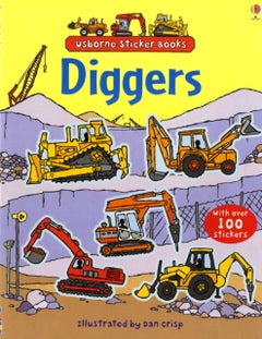 اشتري Usborne Sticker Book - Diggers غلاف ورقي عادي في الامارات