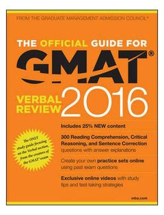 Buy The Official Guide for GMAT Verbal Review 2016 printed_book_paperback english - 01/06/2015 in UAE