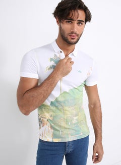 Buy Striped T-Shirt White in UAE