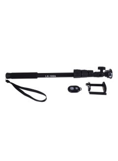 Buy Selfie Monopod Stick with Remote for Mobile Phones Black in Saudi Arabia