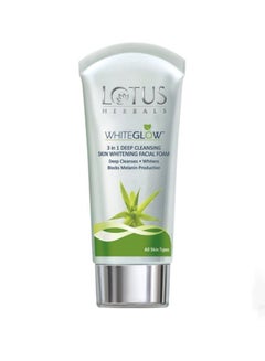 Buy Whiteglow 3-In-1 Deep Cleansing Skin Whitening Facial Foam 100grams in UAE