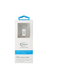Buy Lightning To Micro USB Sync And Charge Adapter White in UAE